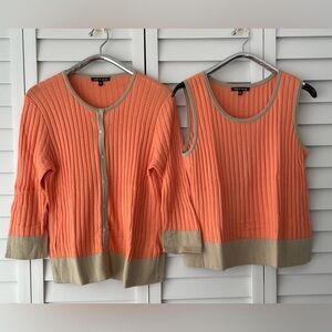 Cable & Gauge Peach with Camel Color Trim Twin-Set - XL
